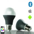 1-pack bluetooth 4.0 Speaker E27 Smart LED Night Light with Speaker Dimmable Multicolored Color Changing 7.5w Bulb  (black)