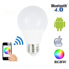 4.5W E27 RGBW Led Light Bulb Bluetooth 4.0 Smart Lighting Lamp color change Dimmable for Home Hotel AC85-265V