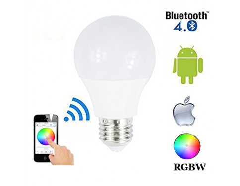 4.5W E27 RGBW Led Light Bulb Bluetooth 4.0 Smart Lighting Lamp color change Dimmable for Home Hotel AC85-265V