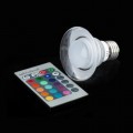 E27 3W RGB Light LED Crystal Bulb with Remote Controller