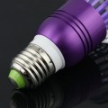 E27 3W RGB Light LED Crystal Bulb with Remote Controller Purple