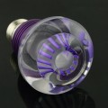 E27 3W RGB Light LED Crystal Bulb with Remote Controller Purple