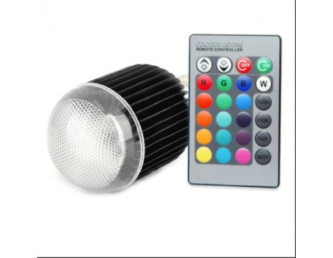 E27 9W RGB Multicolored Remote Control 16 Color RGB LED Light Bulbs