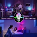 LED Color Changing Light Bulb, 4 Pack 3W Dimmable RGB Light Bulbs, E27 E26 Screw Base RGBW 16 Color with IR Remote Control for Home Bar Party KTV Stage Mood Ambiance Lighting