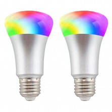 Intekit Smart LED Light Bulb E26 WiFi Multicolor Light Bulb Work with Alexa,Siri, Echo, Google Home (No Hub Required), A19 60W Equivalent RGB Color Changing Bulb (2 Pack)