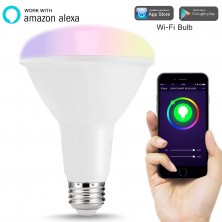 Smart LED Bulbs, Wi-Fi BR30 Flood Light Bulb, 75W-80W Equivalent(10W), Color Ambiance Changing Lights, 1000LM Dimmable Smart Recessed Lighting for Kitchen, Compatible with Amazon Alexa