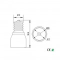 12-Pack Black Candle Candelabra E12 Base to Intermediate E17 Base Light Fixture Bulb Socket Adapter Reducer