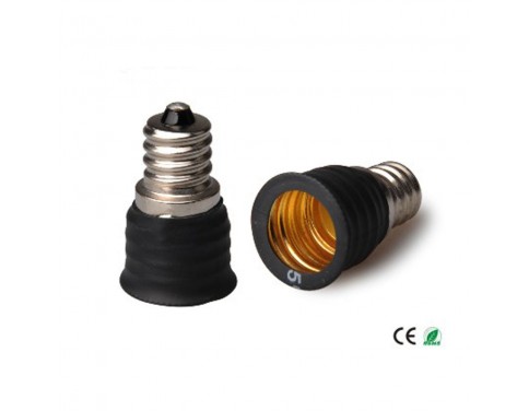 12-Pack Black Candle Candelabra E12 Base to Intermediate E17 Base Light Fixture Bulb Socket Adapter Reducer