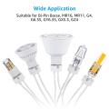 10-Pack Bi-Pin Socket for G4, G6.35, GY6.35, GX5.3, GZ4 Base Light Bulbs, Ceramic Body with Mica Covers for Max 100W LED/Halogen/Incandescent Bulb