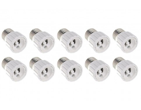 10 Pack Lamp Socket Changer Medium Edison Base Socket To Fit GU10 Spot Light Bulbs